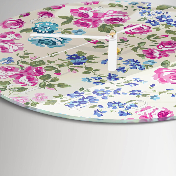 Horloge ronde Roses