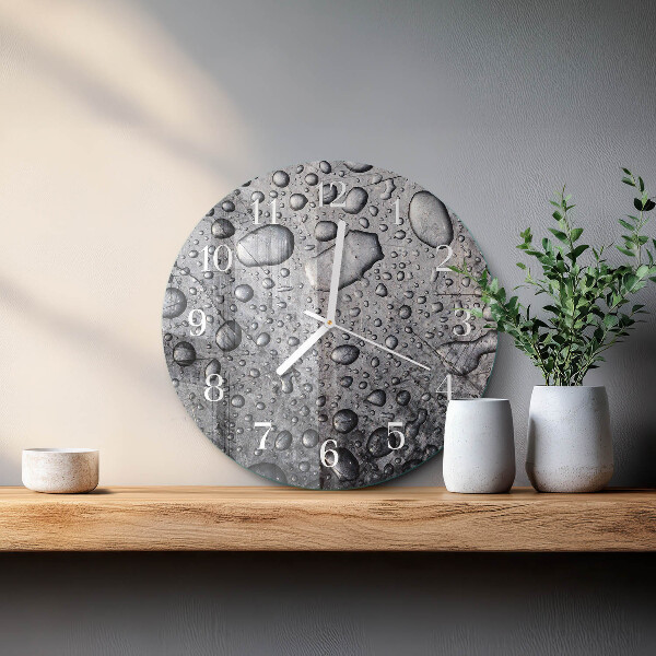 Horloge ronde Gouttes