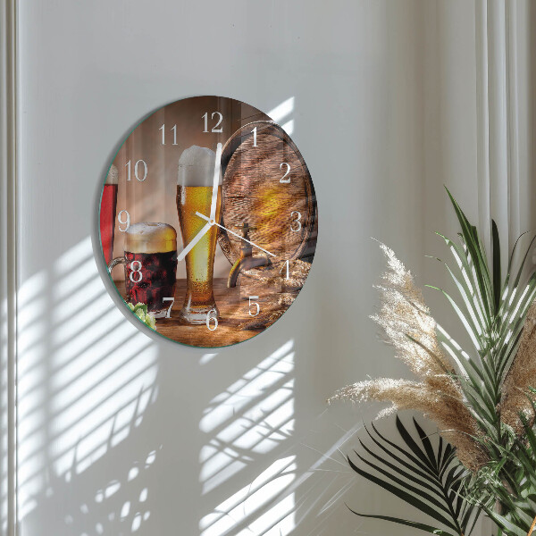 Horloge ronde Tonneau de bière