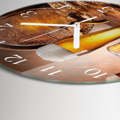 Horloge ronde Tonneau de bière