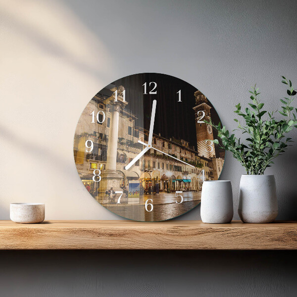 Horloge ronde Soirée en ville