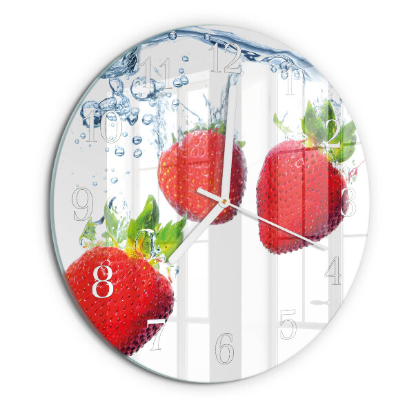 Horloge ronde Fraises