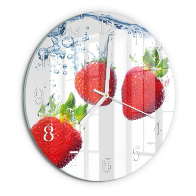 Horloge ronde Fraises