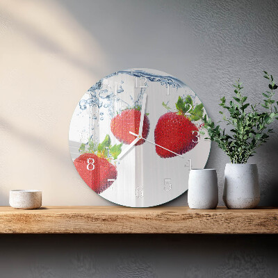 Horloge ronde Fraises
