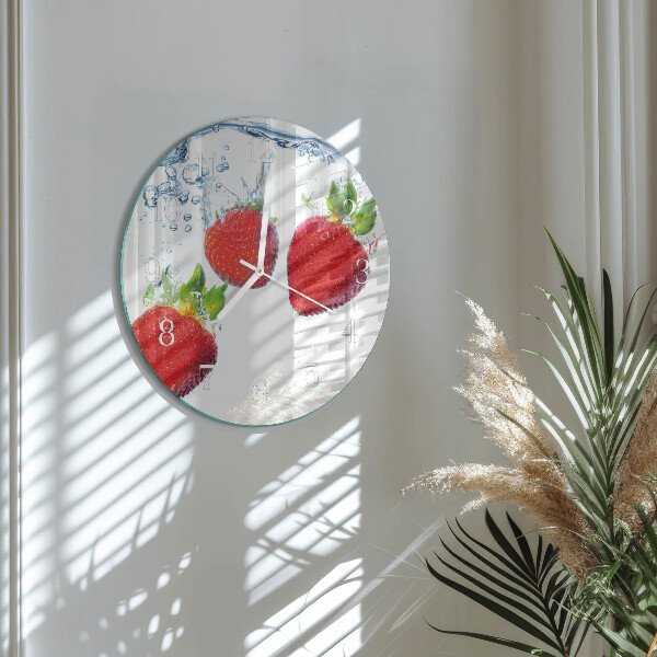 Horloge ronde Fraises
