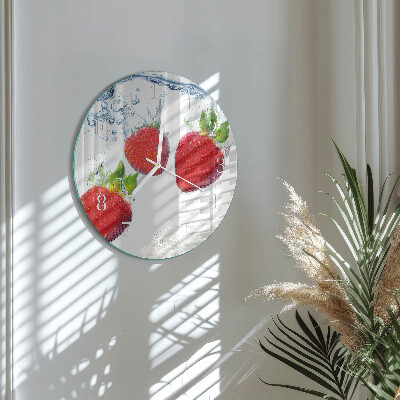 Horloge ronde Fraises