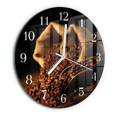 Horloge ronde Café en grains