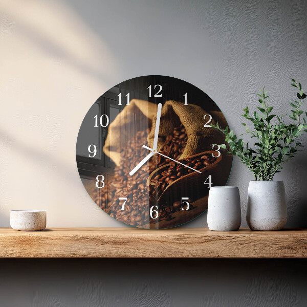 Horloge ronde Café en grains