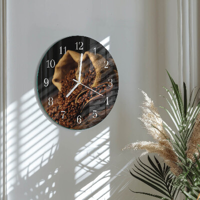 Horloge ronde Café en grains