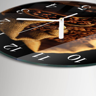 Horloge ronde Café en grains