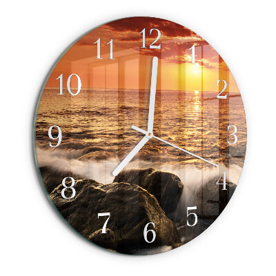 Horloge ronde Coucher de soleil
