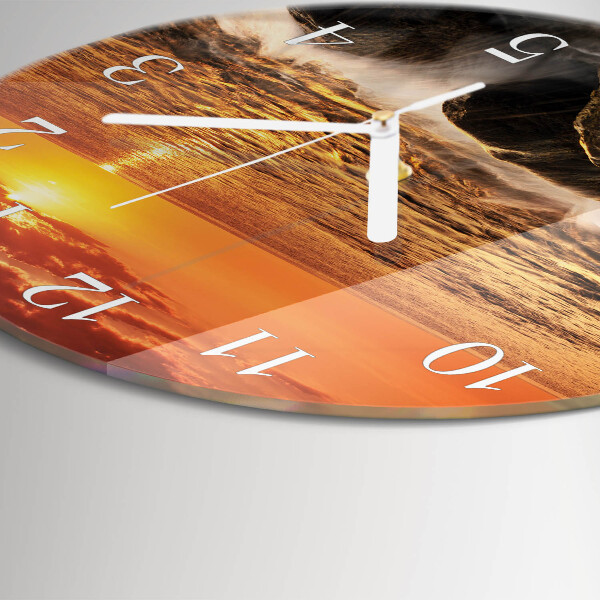 Horloge ronde Coucher de soleil