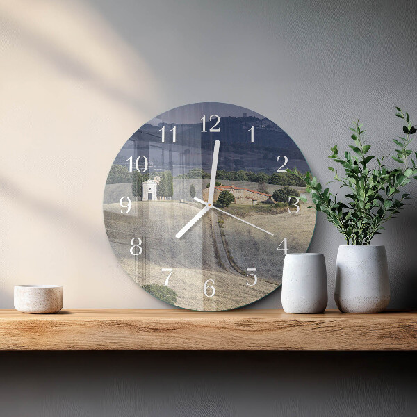 Horloge ronde Paysage
