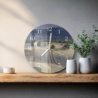Horloge ronde Paysage