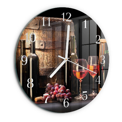Horloge ronde tonneau à vin