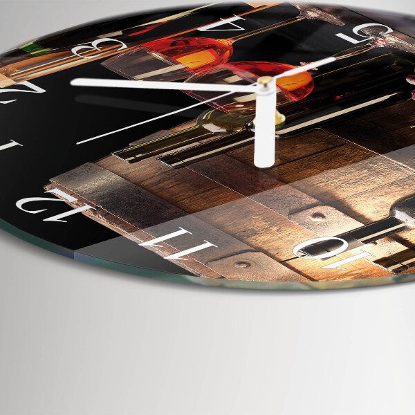 Horloge ronde tonneau à vin