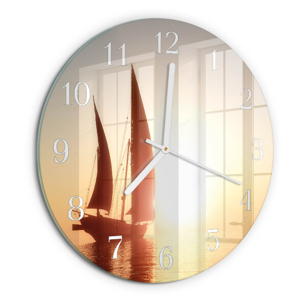Horloge ronde Voilier