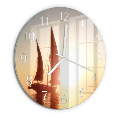 Horloge ronde Voilier