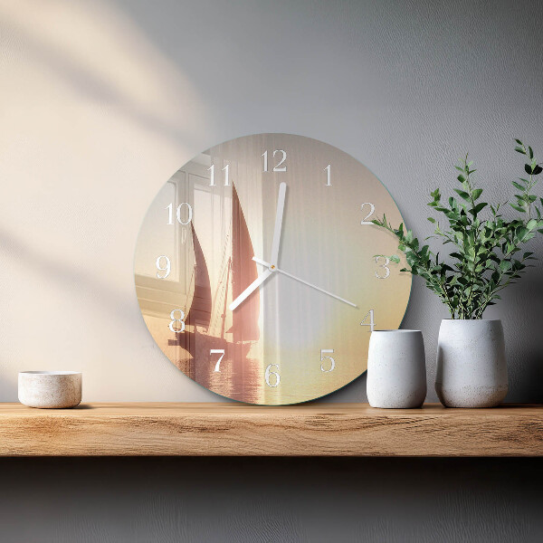 Horloge ronde Voilier