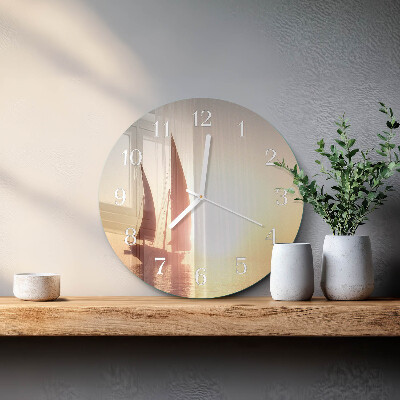 Horloge ronde Voilier