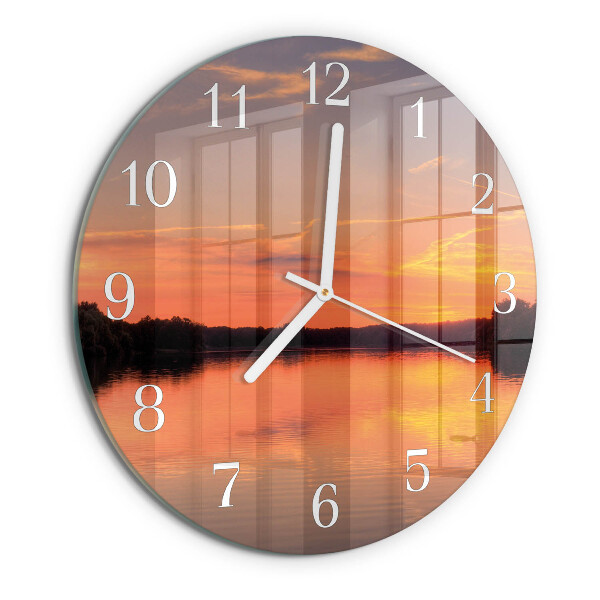 Horloge ronde Coucher de soleil