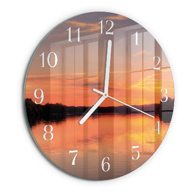 Horloge ronde Coucher de soleil