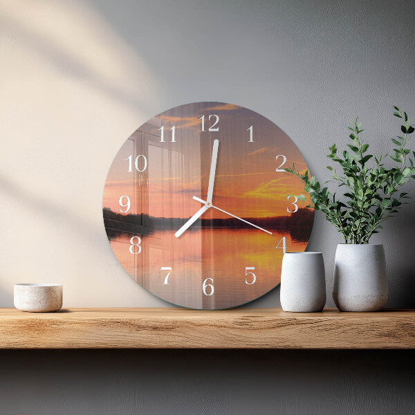 Horloge ronde Coucher de soleil