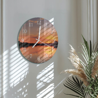 Horloge ronde Coucher de soleil