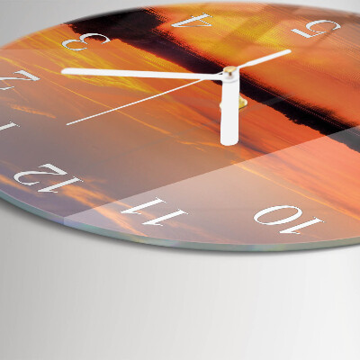 Horloge ronde Coucher de soleil