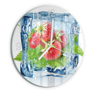 Horloge ronde Crème glacée à la fraise