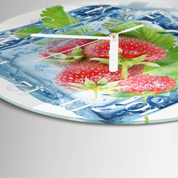 Horloge ronde Crème glacée à la fraise