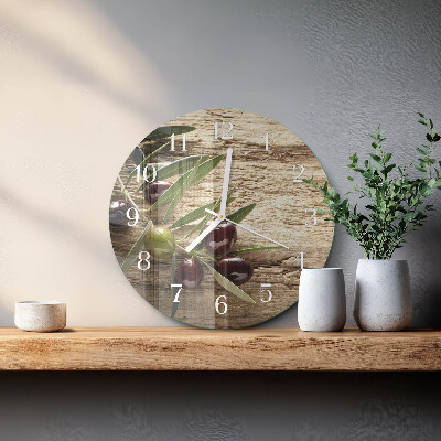 Horloge ronde Olives