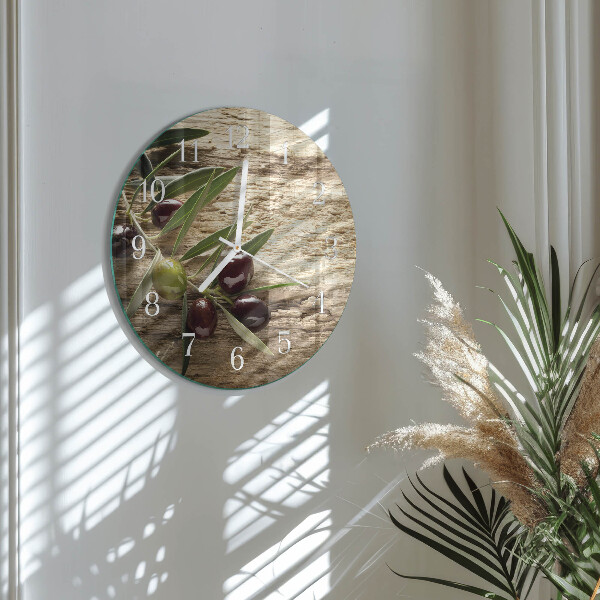Horloge ronde Olives