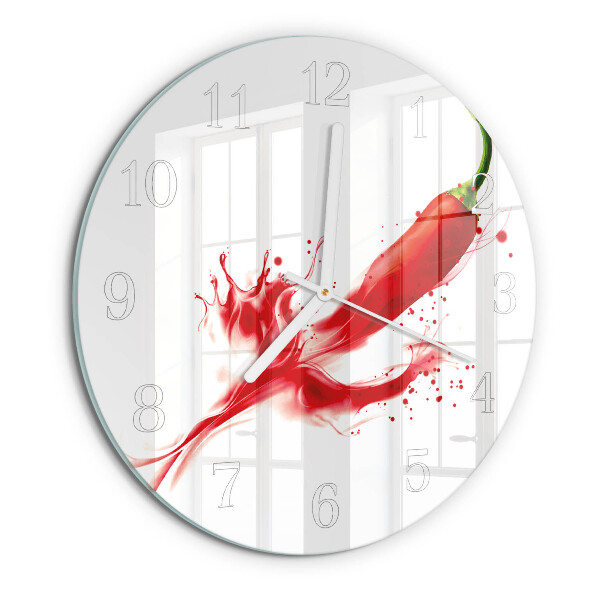 Horloge ronde piment