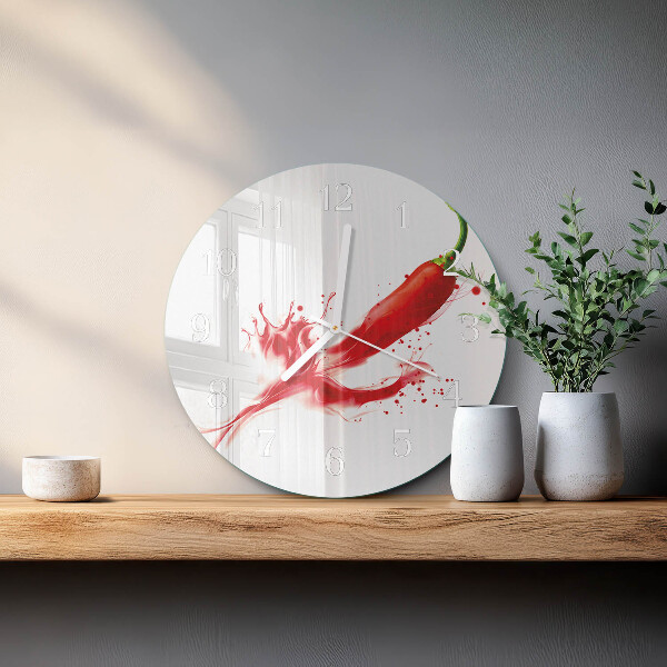 Horloge ronde piment