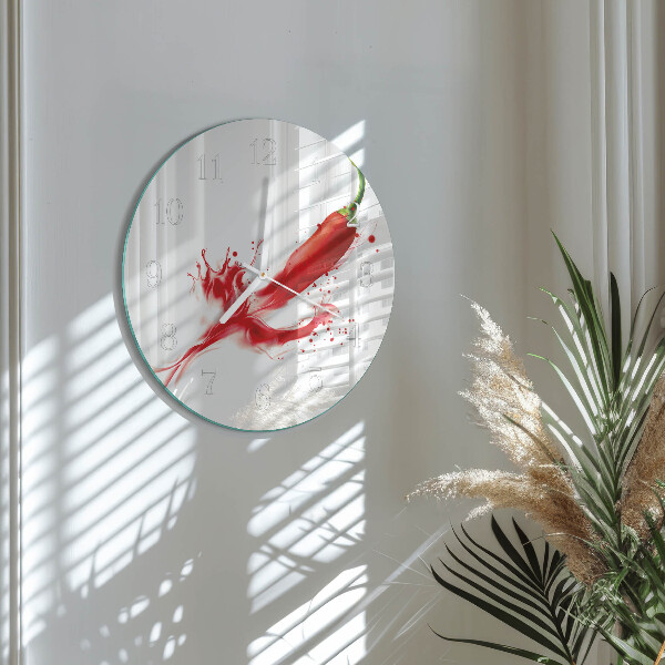 Horloge ronde piment