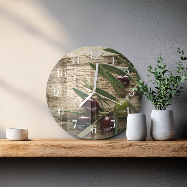 Horloge ronde Olives