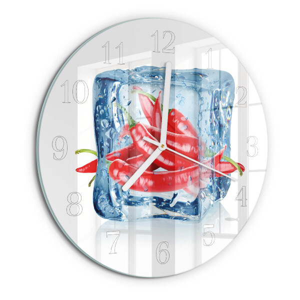 Horloge ronde Chili avec de la glace