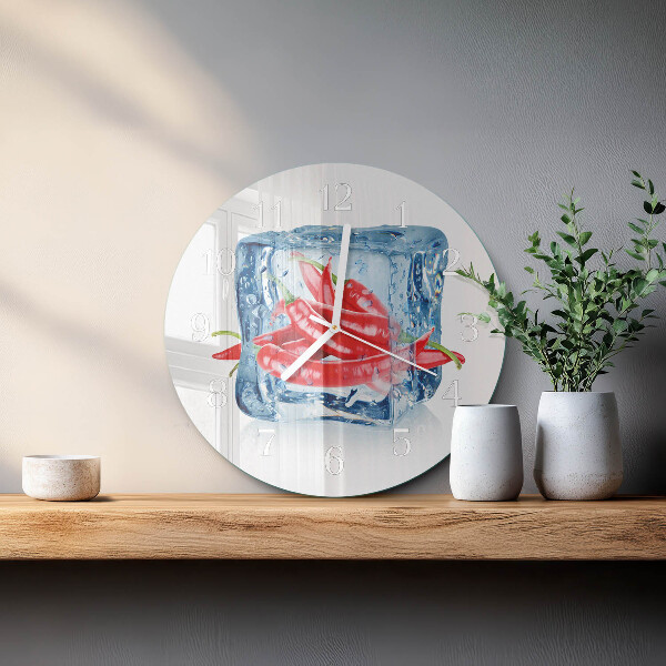 Horloge ronde Chili avec de la glace
