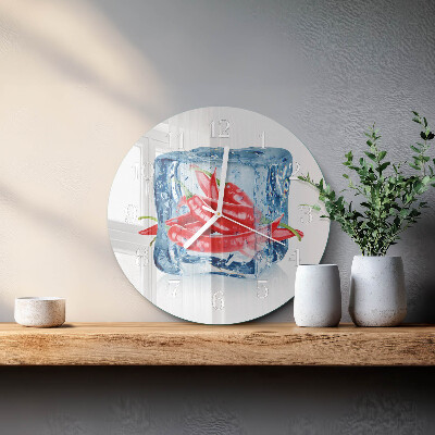 Horloge ronde Chili avec de la glace