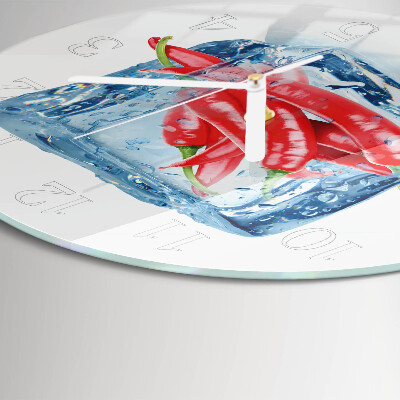 Horloge ronde Chili avec de la glace