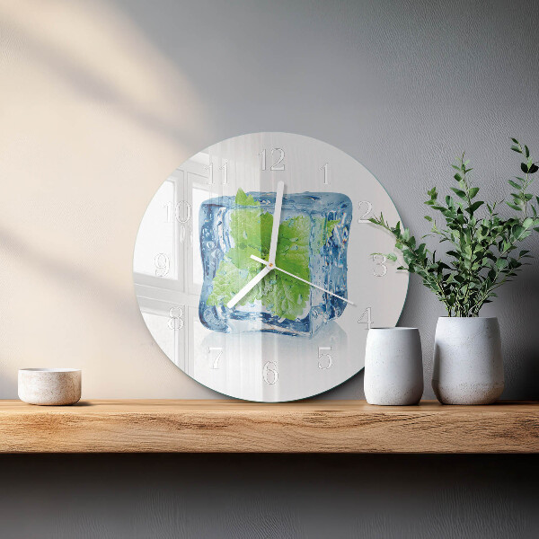 Horloge ronde Menthe glacée
