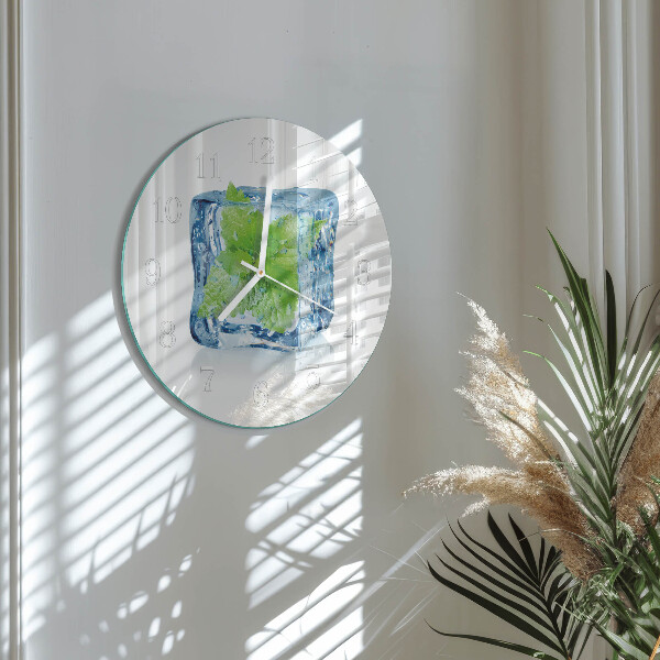 Horloge ronde Menthe glacée