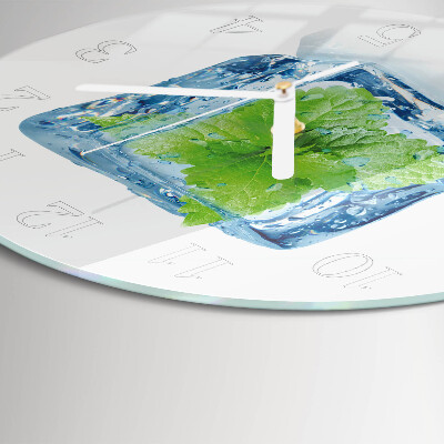 Horloge ronde Menthe glacée