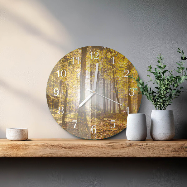 Horloge ronde L'automne en forêt