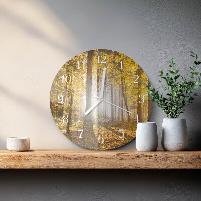 Horloge ronde L'automne en forêt
