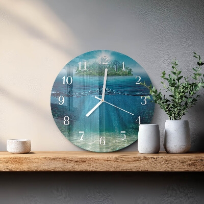 Horloge ronde Fond de la mer
