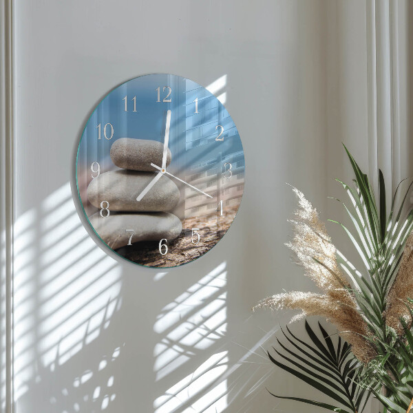 Horloge ronde Pierres