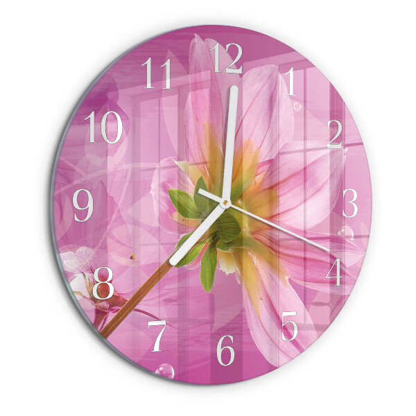 Horloge ronde Fleur