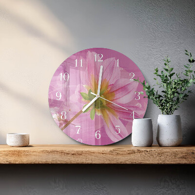 Horloge ronde Fleur